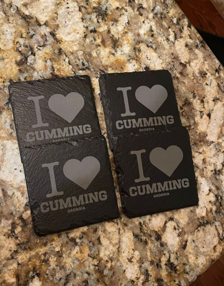 Thumbnail: Laser Engraved Slate Coasters