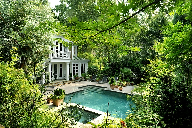 norris residence garden atlanta featured in southern accents