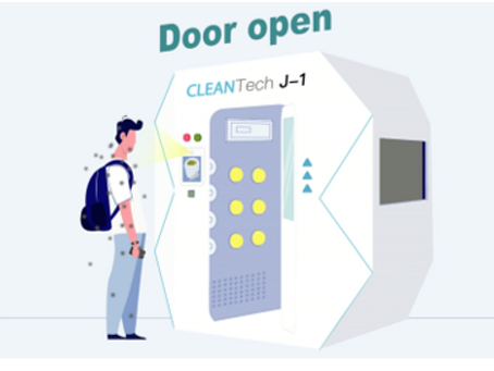 Sàng lọc thân nhiệt và check-in khuôn mặt với SenseThunder-E mini trước khi bước vào buồng khử khuẩn