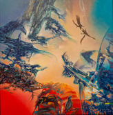 abstract painting by an indigenous artist