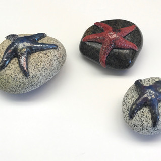 Rock - Sea Stars - Raku - Ed Oldfield