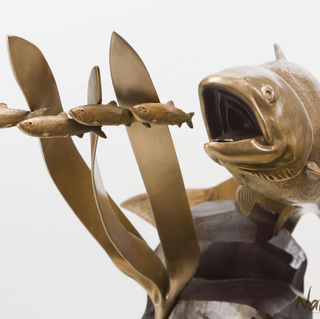 The Chase - Salmon - Bronze - Nathan Scott