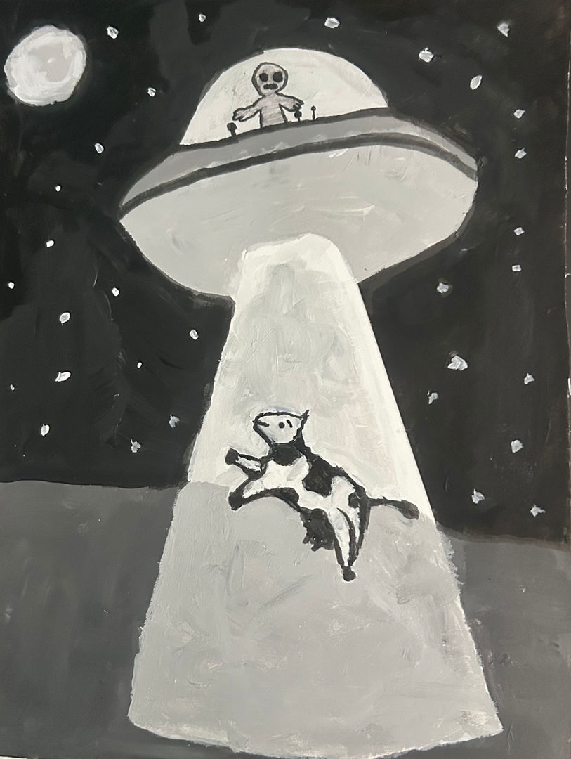 
Cow getting abducted 
