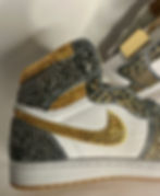 Thumbnail: Blinged Out Jordan 1 Mids, Custom Rhinestone Sneakers, Bedazzled Nikes, Teen Gif