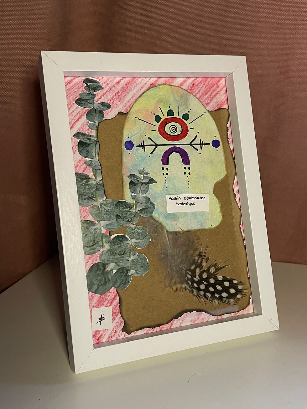 Kalbin Köklerinden Besleniyor ༄ Karışık Teknik Çerçeve