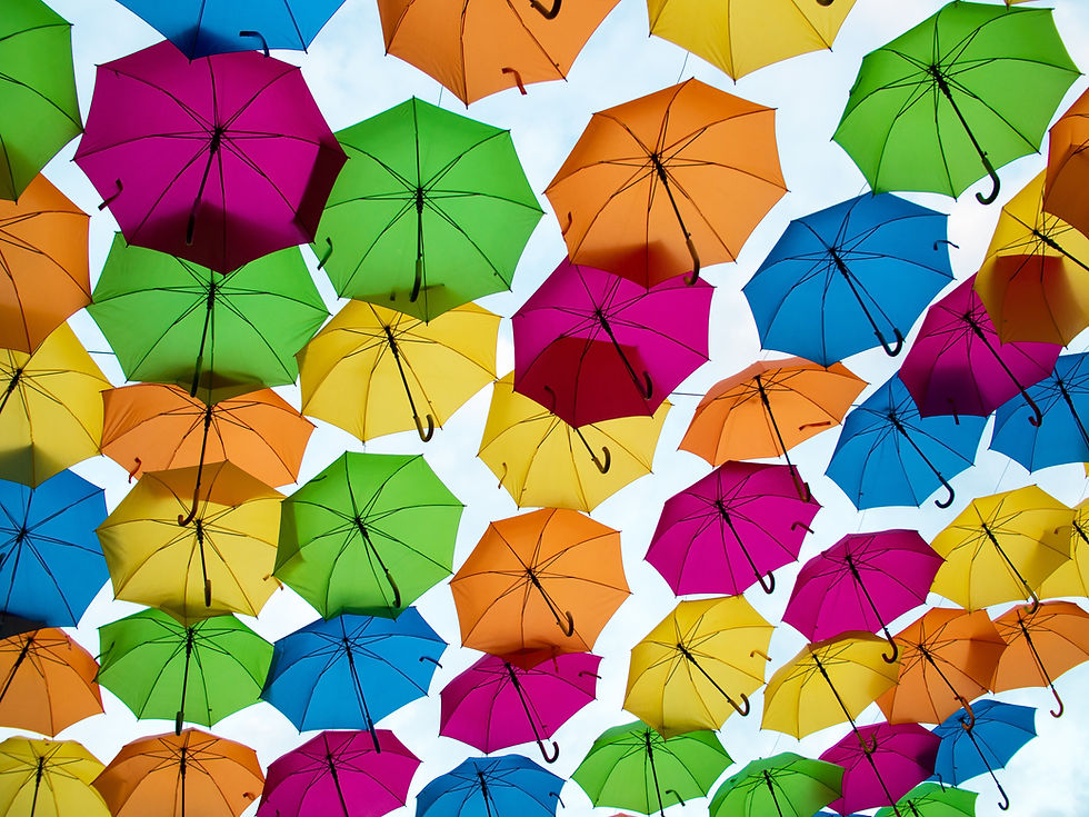 Colourful umbrellas