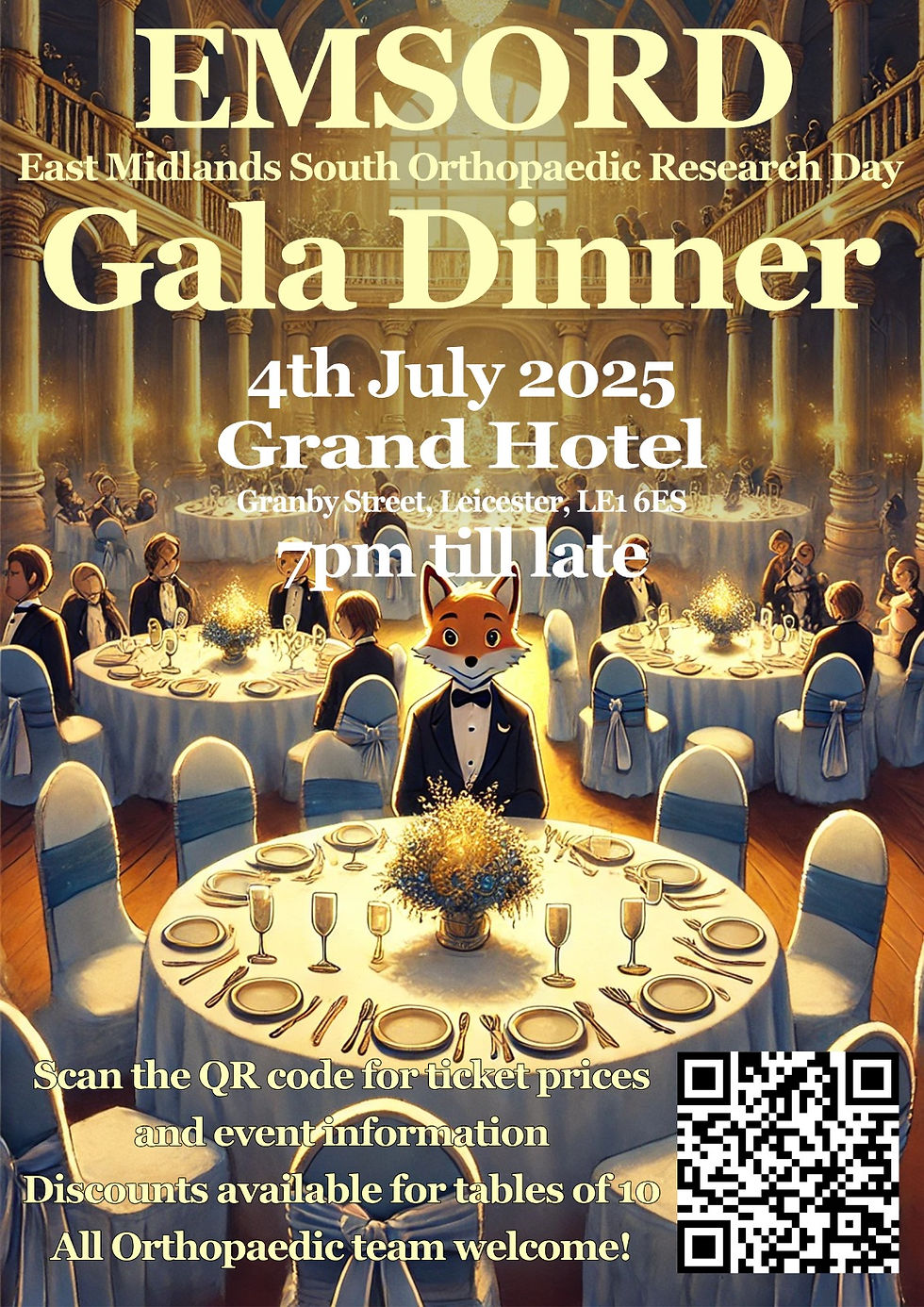 Gala Dinner - EMSORD 2025 (East Midlands South Orthopaedics Research Day)