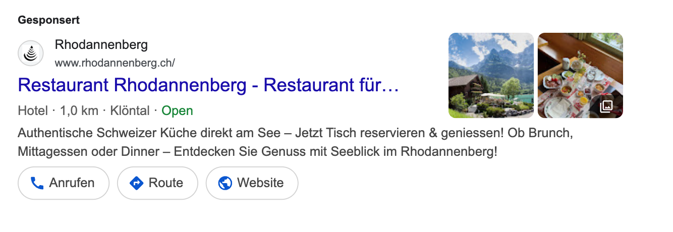 Hotel Rhodannenberg Anzeigen