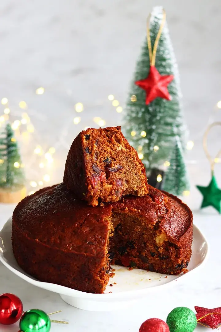 Christmas Plum Cake | Round Plum Cake | Christmas Fruit Cake - 500Gm