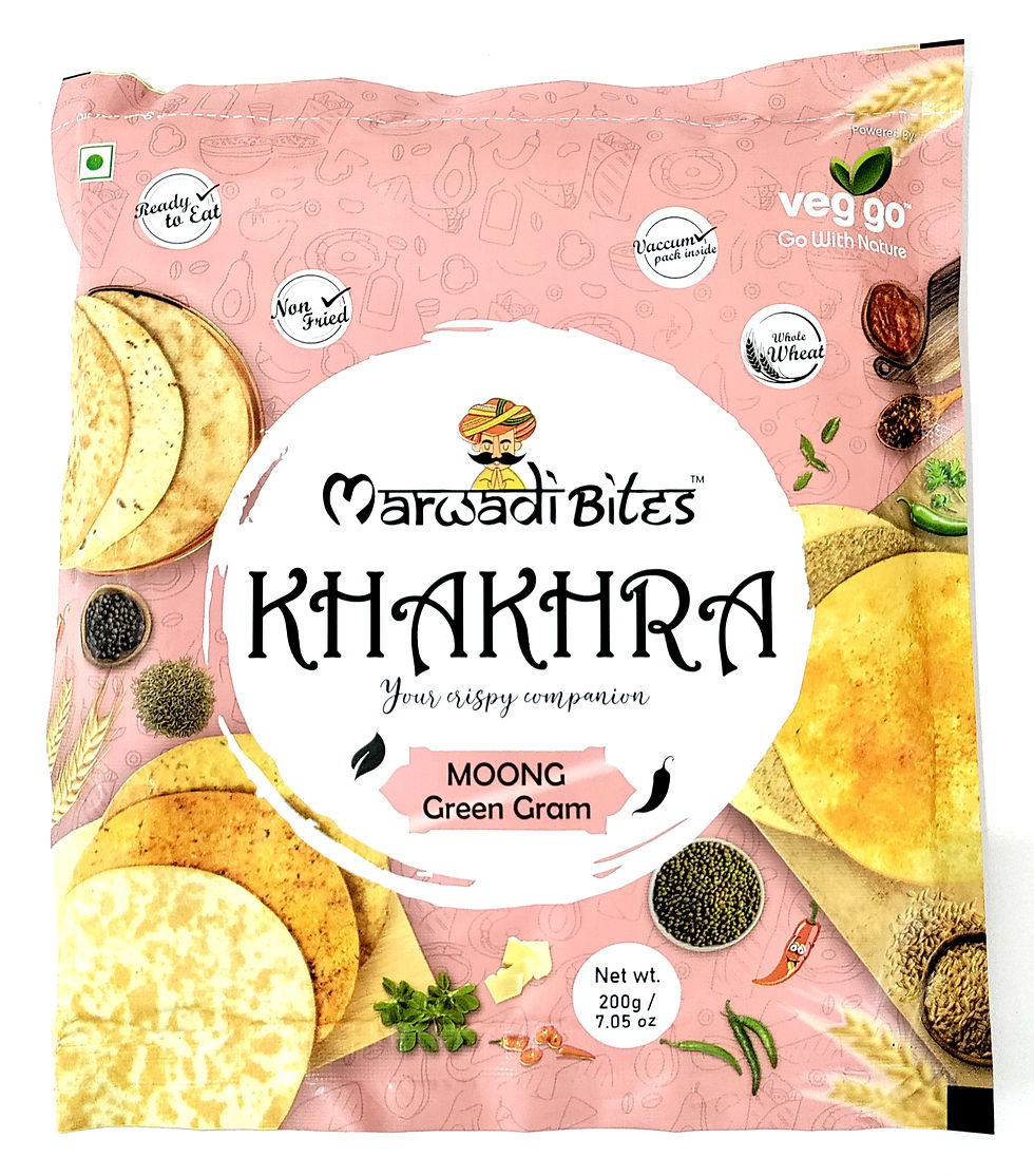 Moong Khakhra |Green Gram Marwadi Bites Khakhra | Roasted Wheat Khakhra – 200Gm