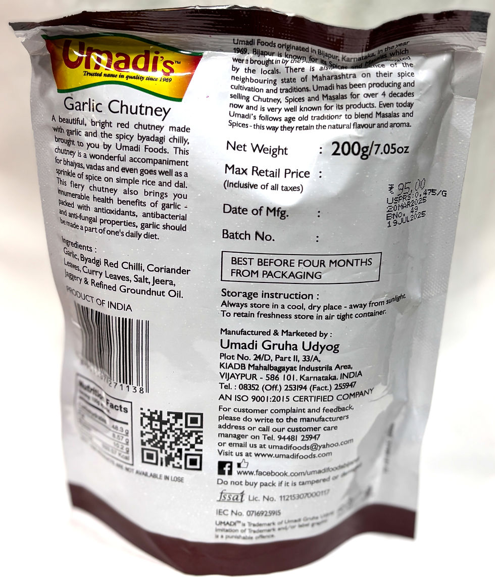 Umadi's Garlic Chutney Powder