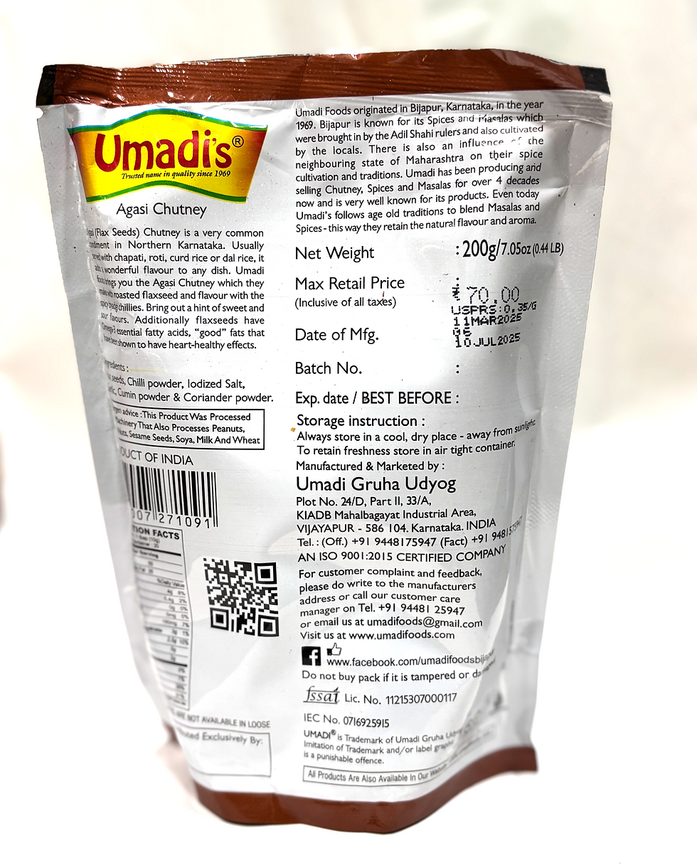 Umadi's Agasi Chutney