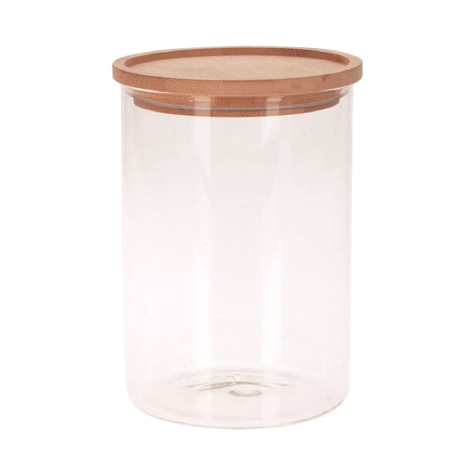 Thumbnail: Uitdeelpot glas met bamboo deksel