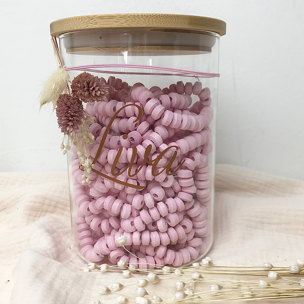 Uitdeelpot glas met bamboo deksel