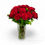Thumbnail: Premium Two Dozen Red Roses in 11" Romantic Glass Vase