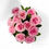 Thumbnail: Premium One Dozen Pink Roses in 8" Rose Glass Vase