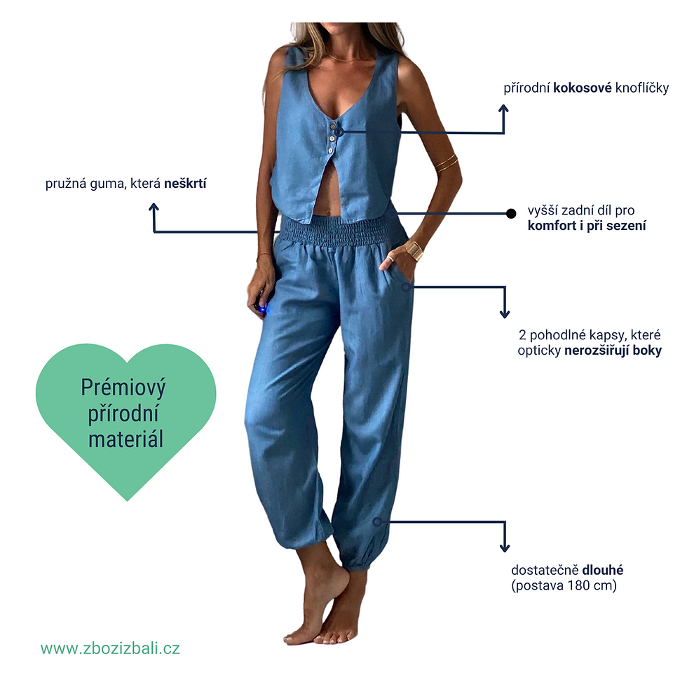 Miniatura: 🌿 DENIM kalhoty (z TENCEL™ Lyocellu)
