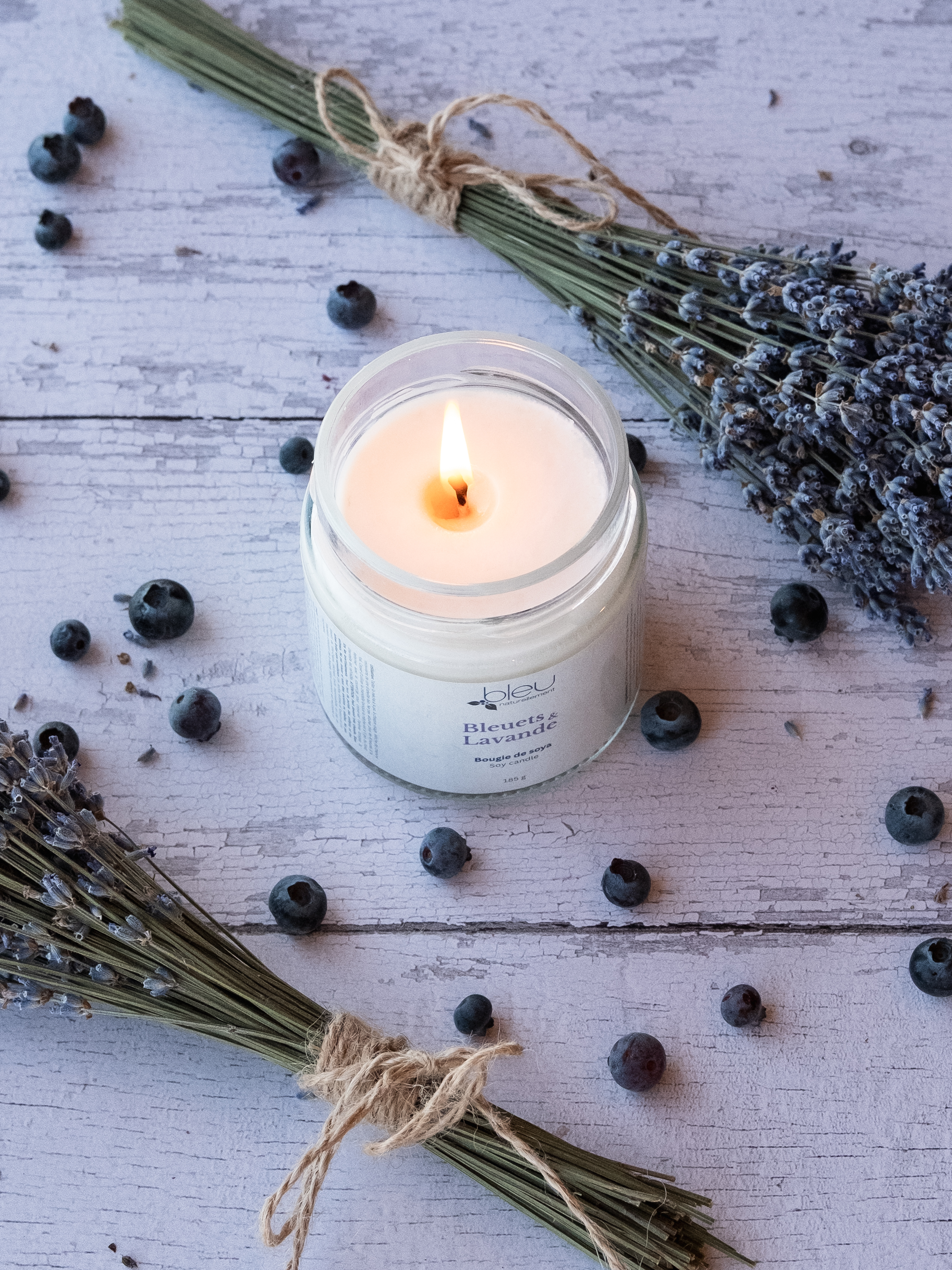 Bougie de soya Bleuets & Lavande