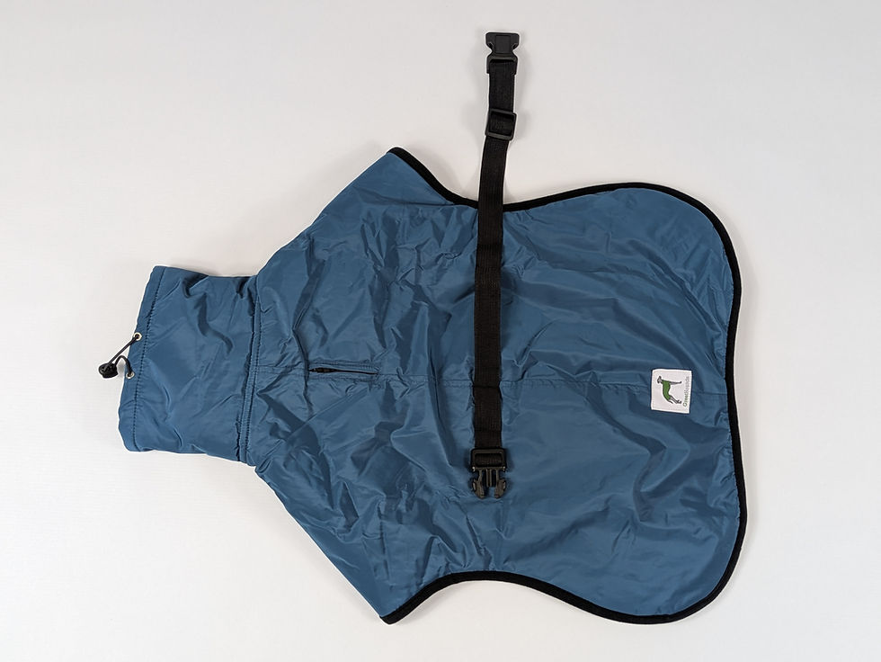 Thumbnail: The Arctic Hound coat in petrol blue