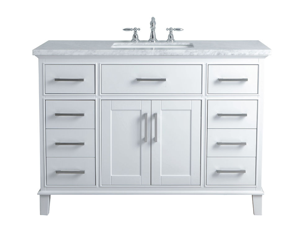 Thumbnail: Leigh 48" White Single Sink Vanity