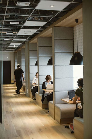 Flexible Activity-based Work Spaces in office meeting cabin