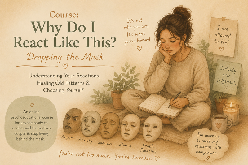Adult men and women with masks on their faces, not showing their real selves.