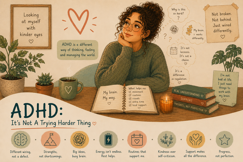 DHD it's not a try harder thing it's a brain wired thing