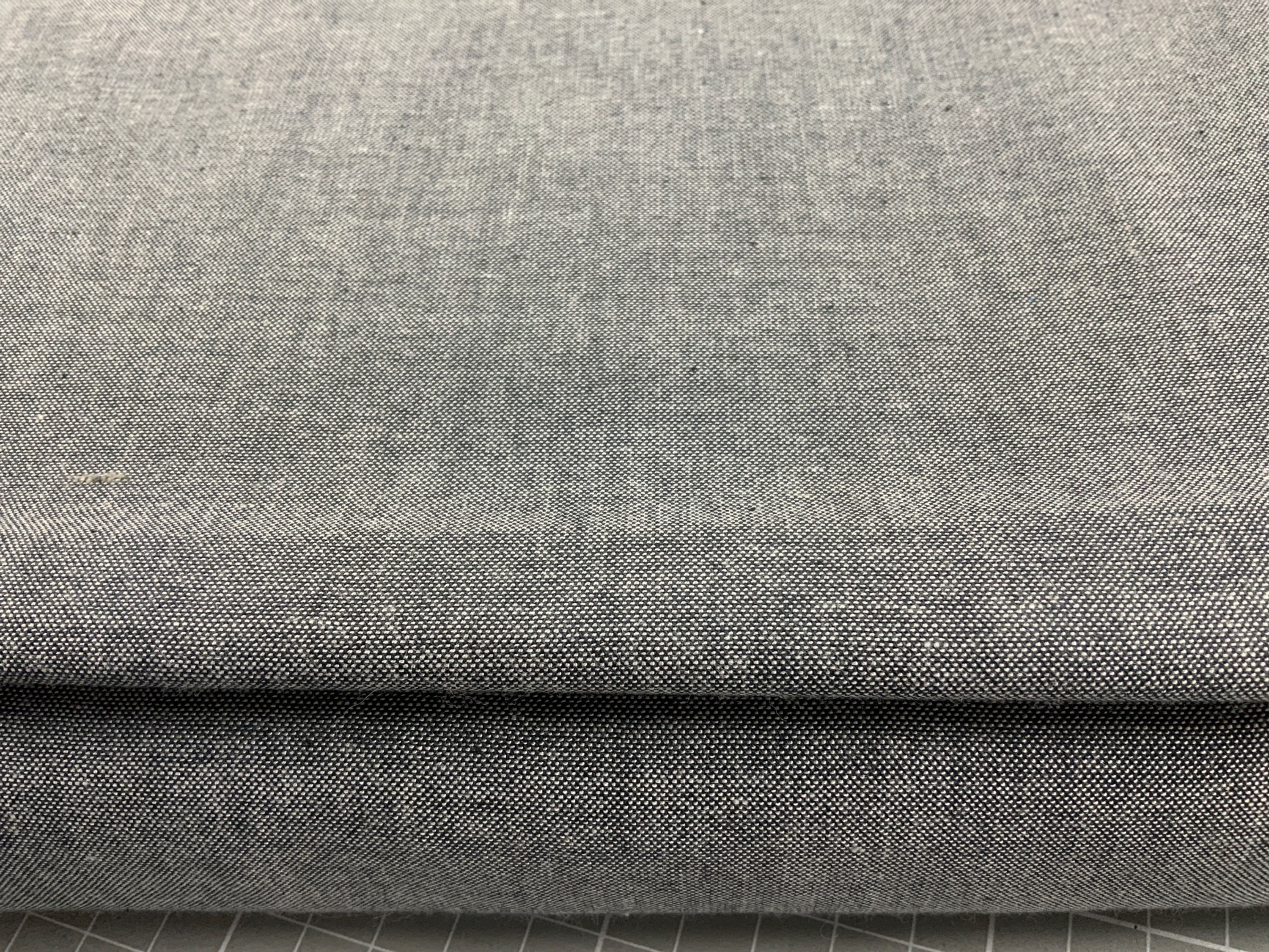Obsidian Chambray Cotton/Bamboo Fabric