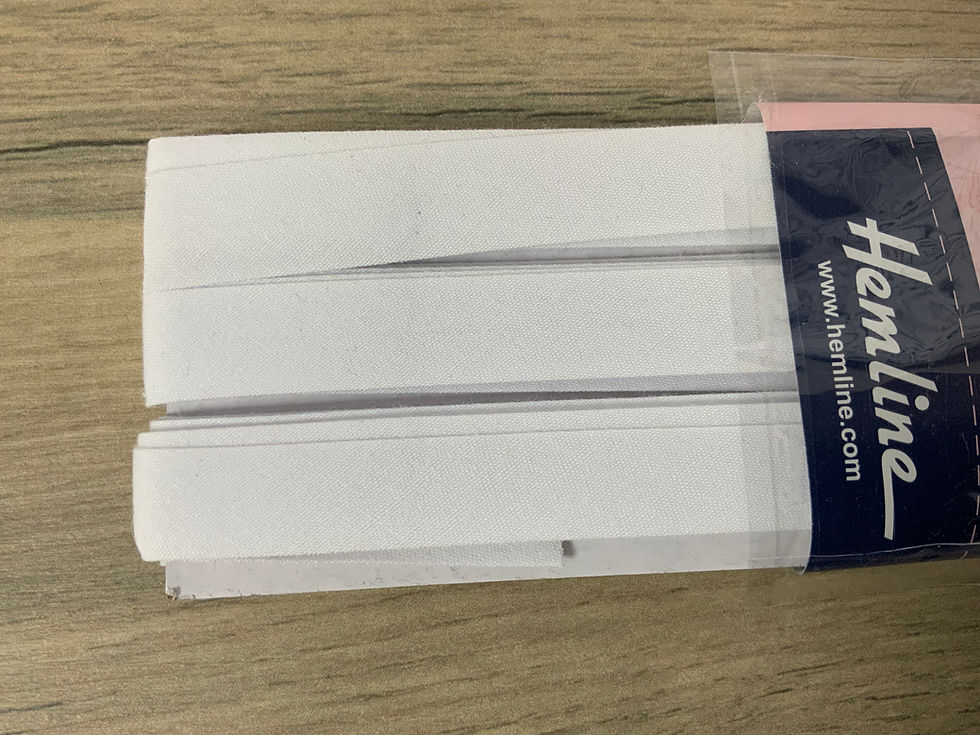 Thumbnail: 12mm  Hemline Polycotton bias binding White - 5m pack
