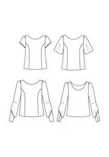Thumbnail: Cicadella Blouse Paper Sewing Pattern by Maison Fauve