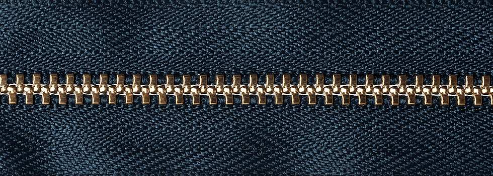 Thumbnail: 18cm YKK Brass Jeans Zip – Dark Navy