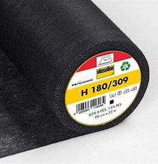 Vlieseline H180 Light Easy Fuse Iron-on Interlining - Black