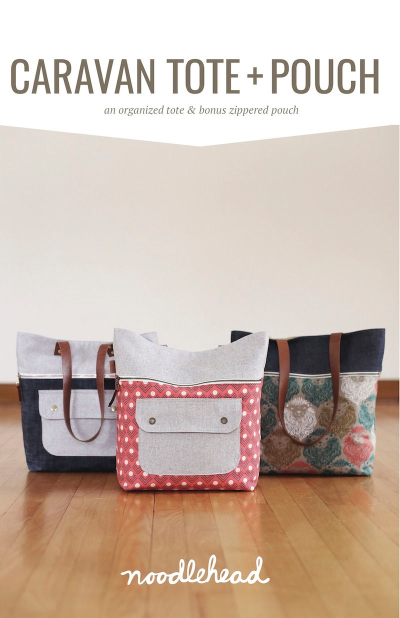 Caravan Tote/pouch Bag Sewing Pattern by Noodlehead