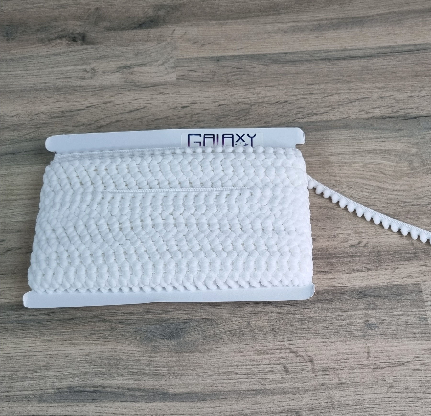 9mm Baby Pom Pom Trim - White