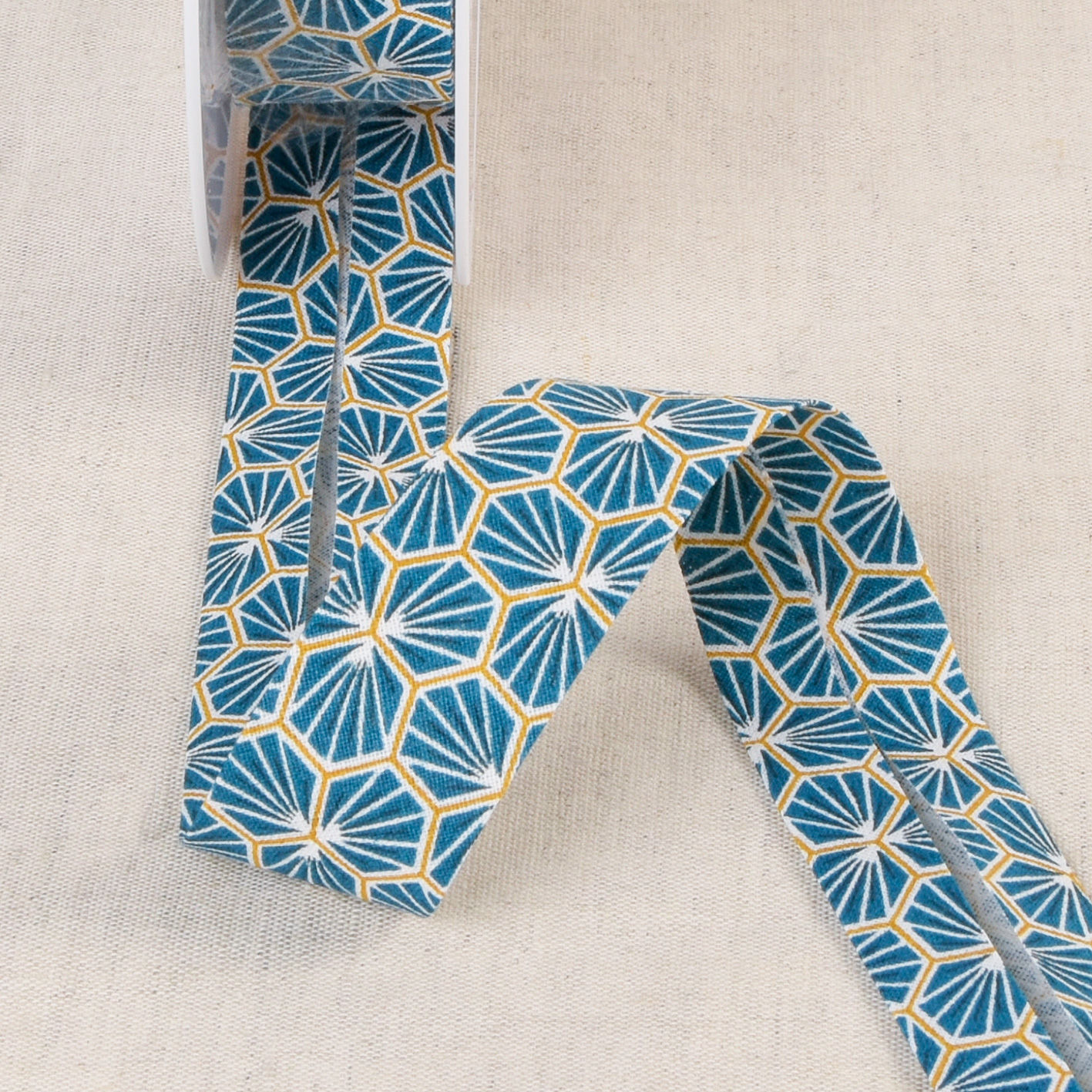 Bias binding 27mm: cotton: Petrol Blue