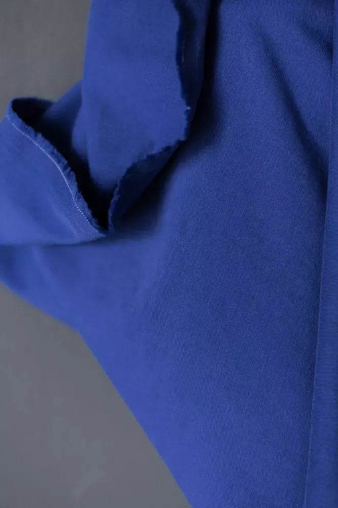 Thumbnail: Prussian Blue 8oz Organic Sanded Twill Fabric