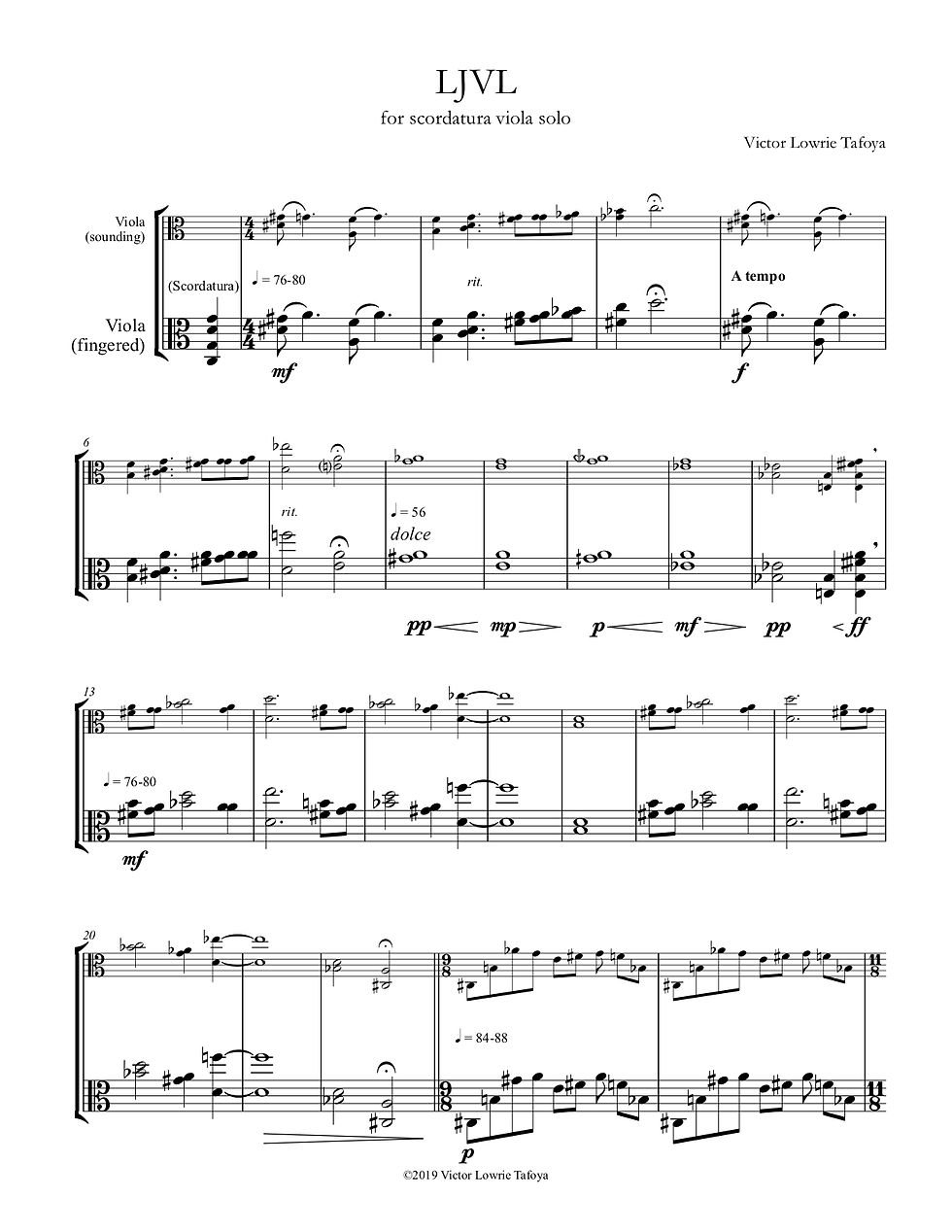 LJVL for scordatura viola