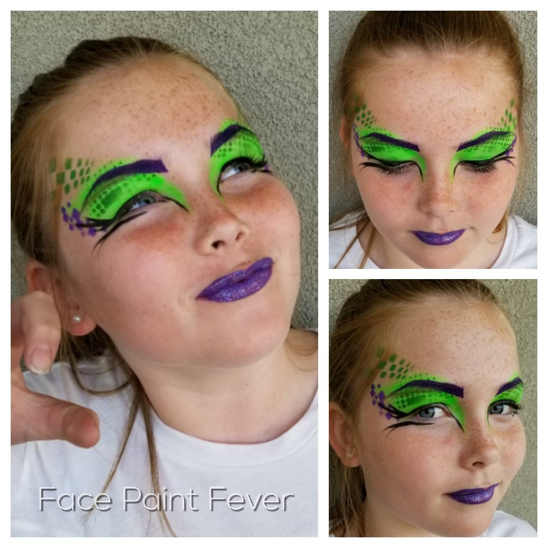 Graffiti eye face paint