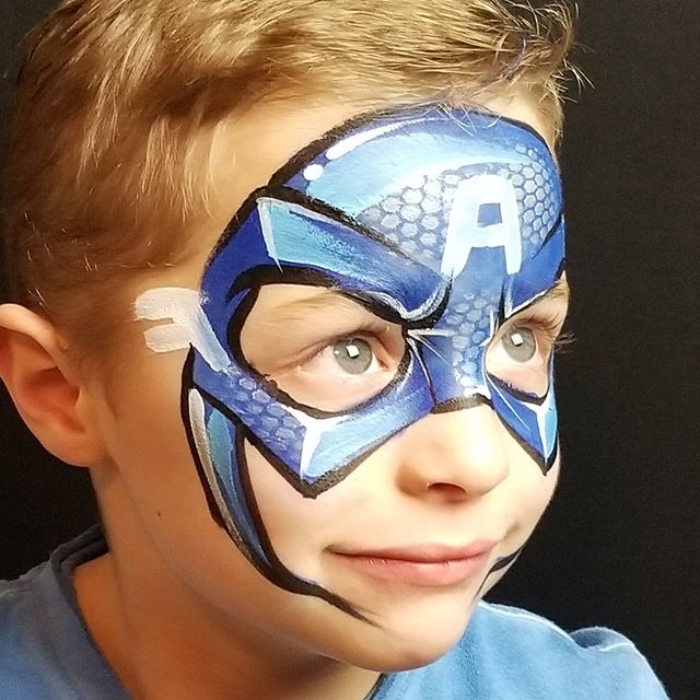 #captainamerica #superheromask #facepain