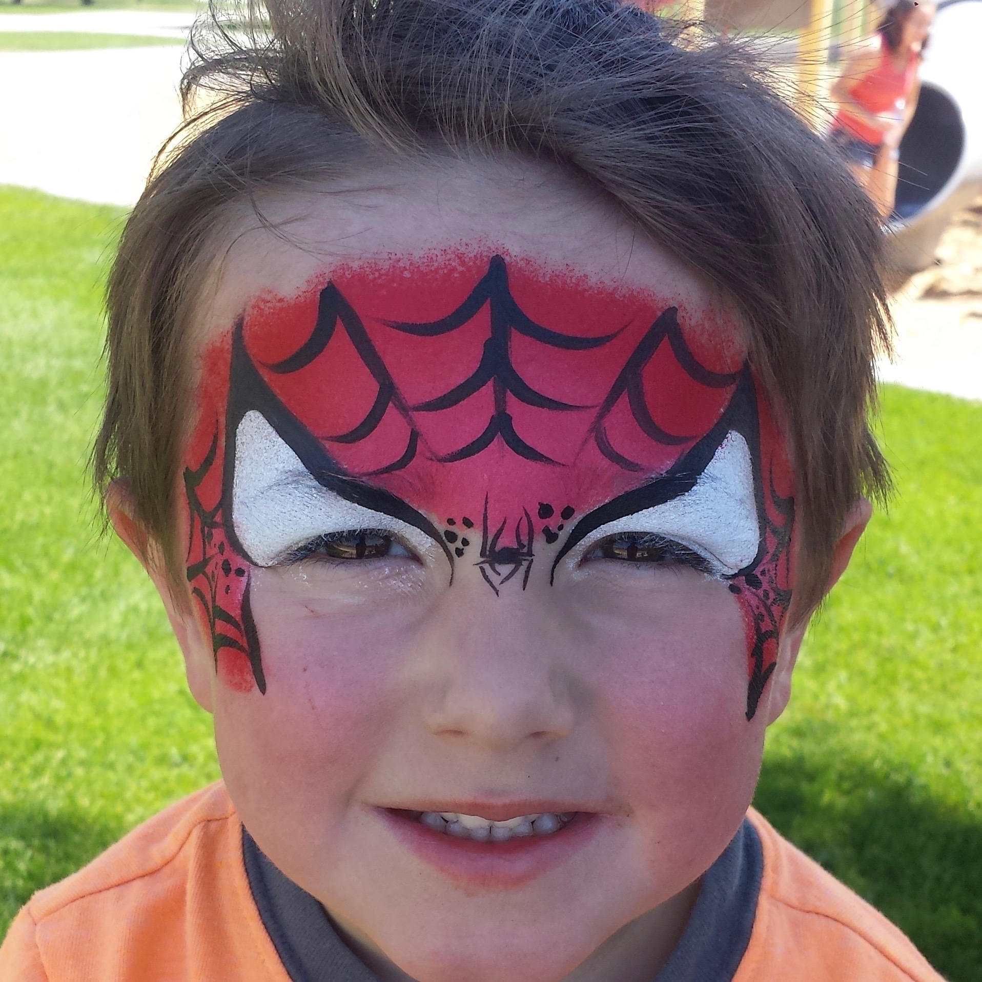 Spiderman face paint
