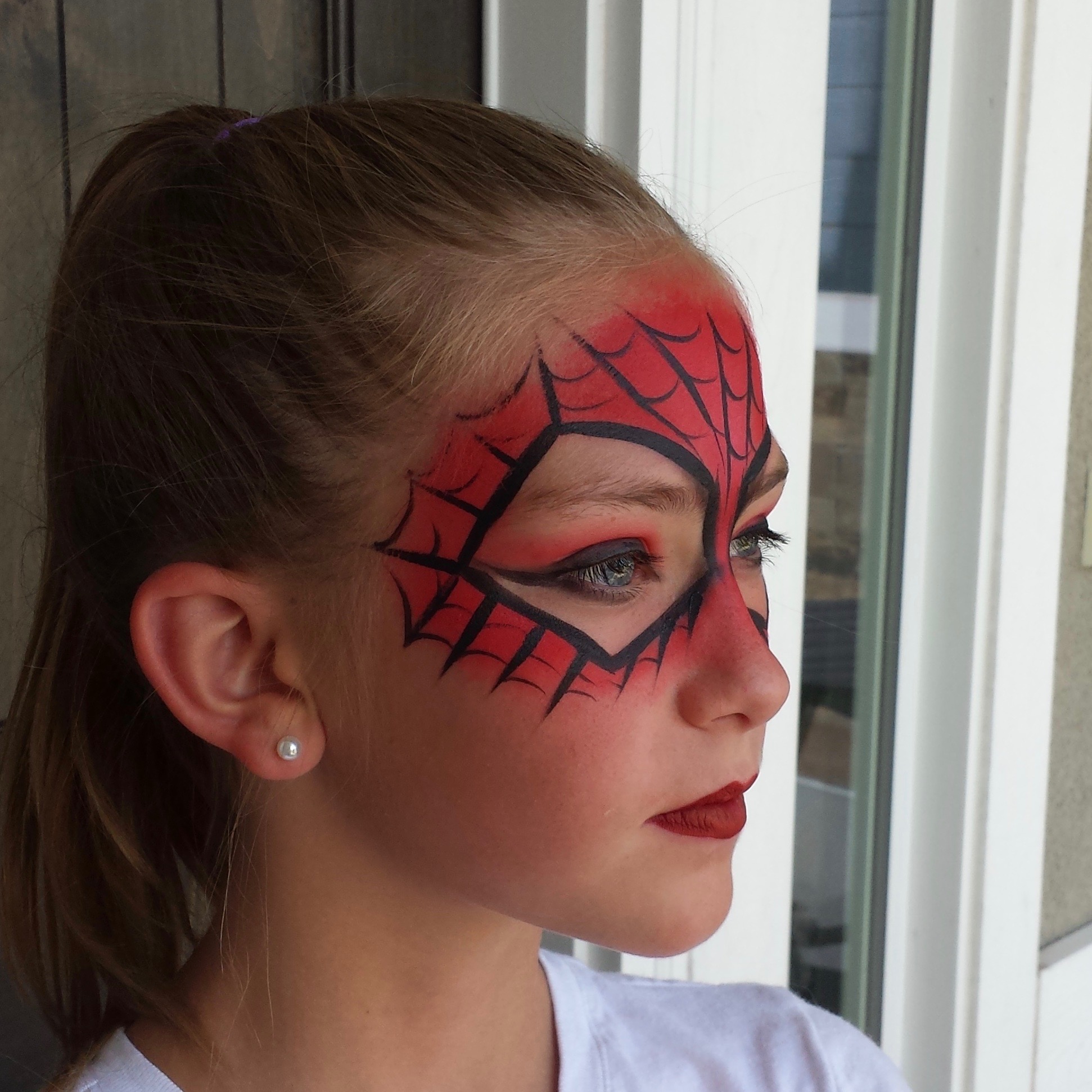 Spider girl face paint