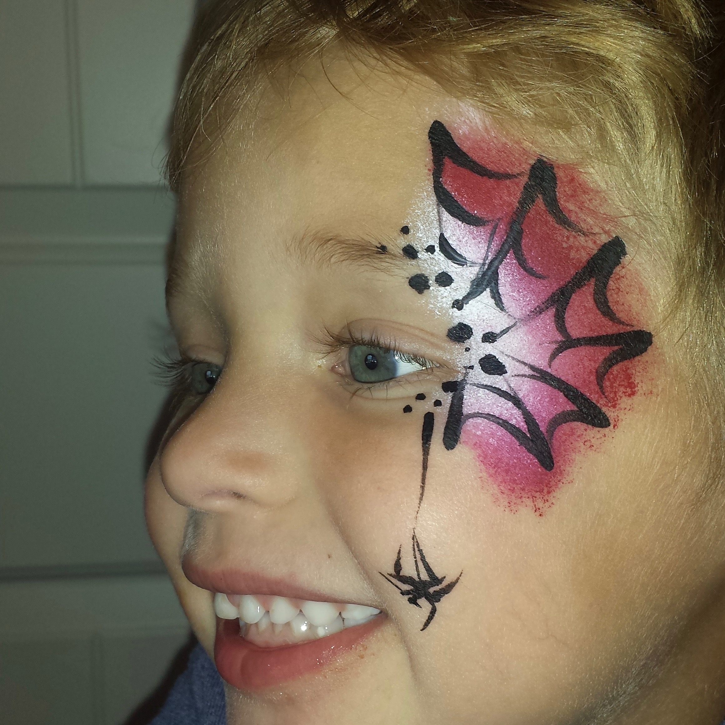 Spiderman face paint