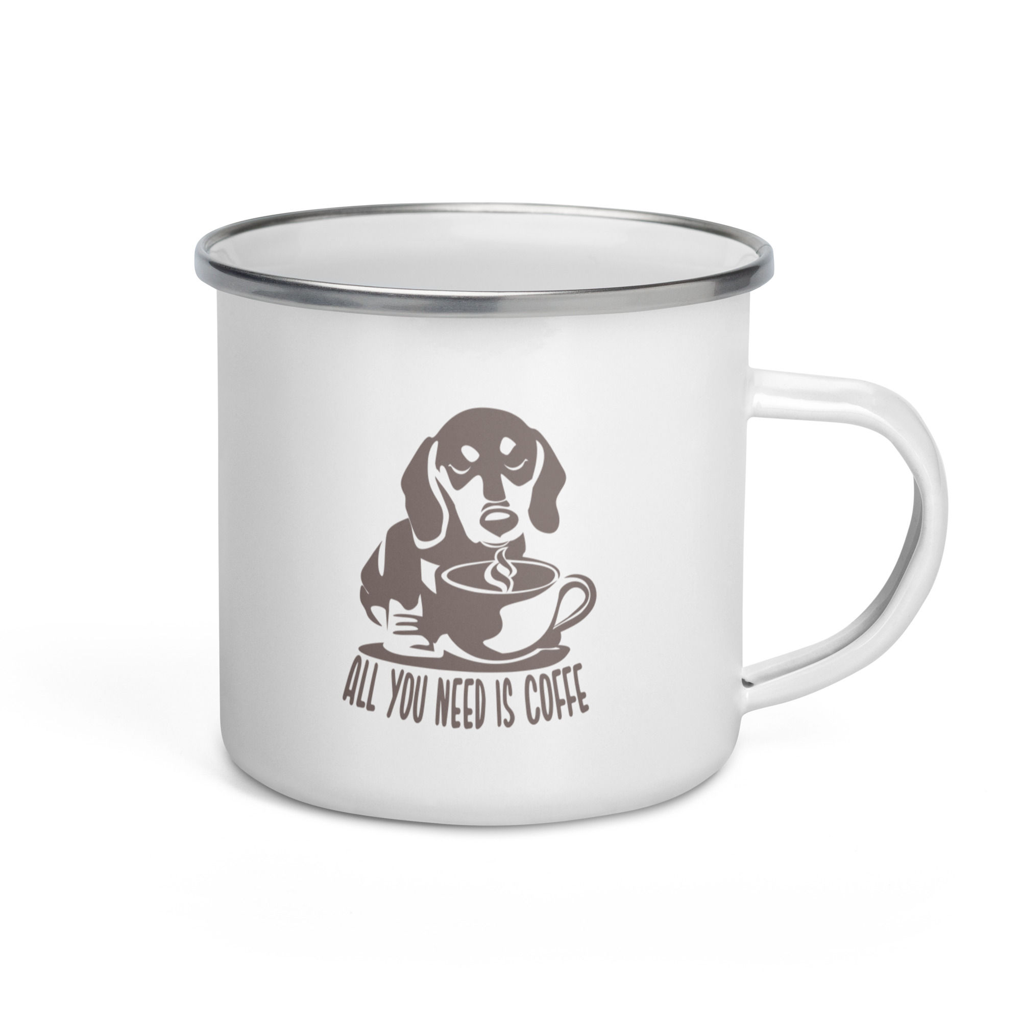 Enamel Mug - All you need is coffe