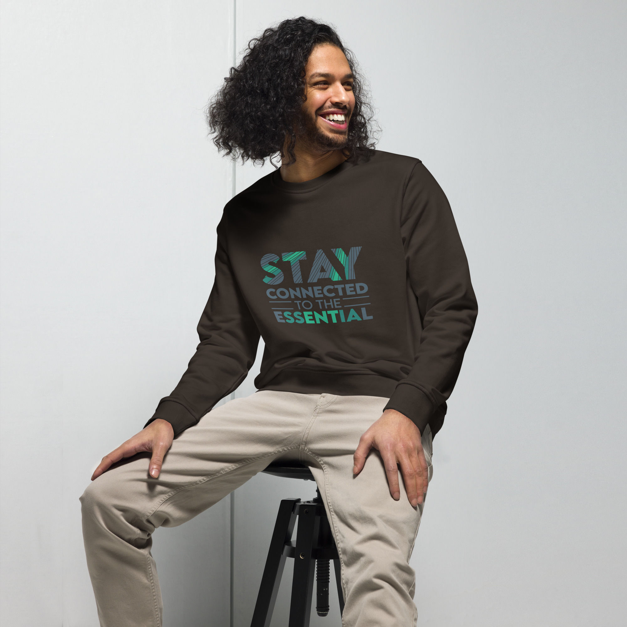 Sudadera orgánica Unisex - Stay connected to the essential