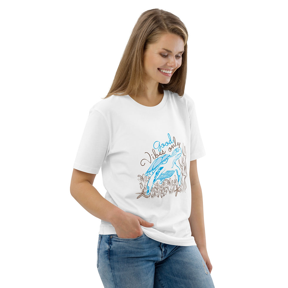 Miniatura: Camiseta unisex de algodón orgánico - Good vibes only