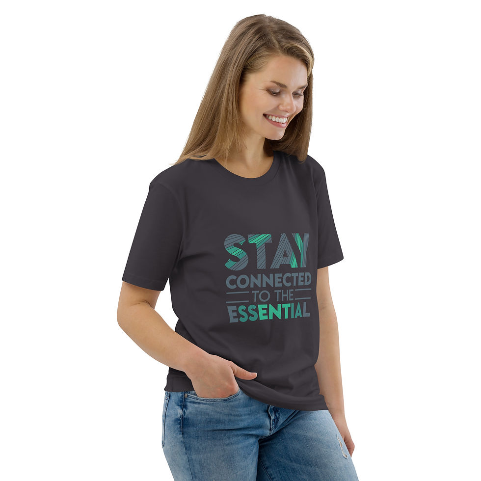 Miniatura: Camiseta unisex de algodón orgánico - Stay connected to the essential