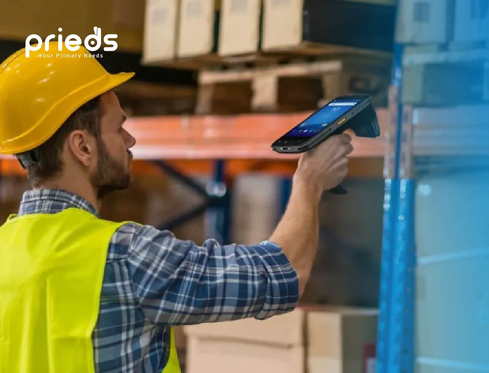 Ilustrasi Penggunaan RFID Scanner di Gudang
