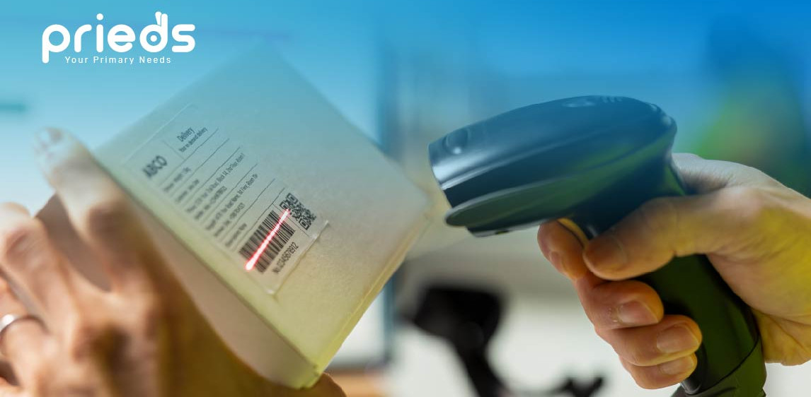 Illustration of Barcode Usage in Warehouse