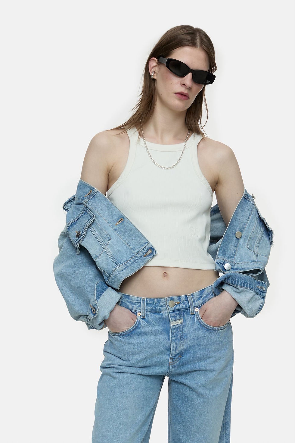 CLOSED - RACER TOP CROPPED - Ivory