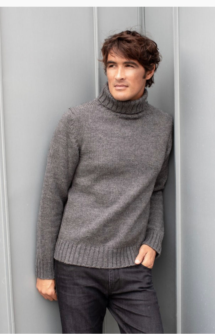 ANONYM - PULL MAEL GRIS CHINE